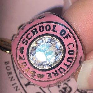 Y2K Juicy Couture Pink Class Ring charm Limited SCHOOL OF COUTURE VINTAGE